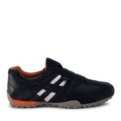 Półbuty Geox. Niebieskie półbuty męskie Geox, bez zapięcia. Za 339.99 zł.