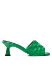 KARL LAGERFELD Klapki KL30113 Zielony. Zielone klapki damskie Karl Lagerfeld, bez wzorów, ze skóry, bez obcasa. Za 1,039.00 zł.