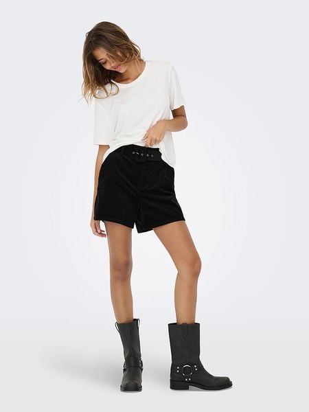 ONLY Szorty w kolorze czarnym rozmiar: M. Czarne szorty damskie Only, bez wzorów, z bawełny, z podwyższonym stanem. Za 95.69 zł.