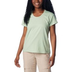 Koszulka damska Columbia Sun Trek Short Sleeve Tee. Zielone t-shirty damskie Columbia, xs, bez wzorów, bez kołnierzyka. Za 89.99 zł.