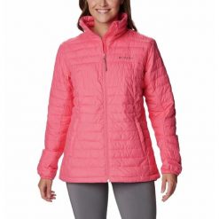 Kurtka Turystyczna Puchowa Damska Columbia Silver Falls Full Zip Jacket. Czerwone kurtki damskie Columbia, m, bez wzorów, z puchu, bez kaptura. Za 413.99 zł.