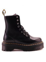 Dr. Martens Skórzane botki w kolorze czarnym rozmiar: 36. Czarne botki damskie Dr. Martens, bez obcasa, na platformie, bez zapięcia. Za 634.45 zł.