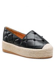 DeeZee Espadryle WS020610-01 Czarny. Czarne espadryle damskie DeeZee, bez wzorów, ze skóry, bez obcasa. Za 119.99 zł.