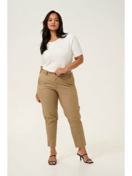 Kaffe Spodnie chino "Leana" w kolorze karmelowym rozmiar: 50. Brązowe spodnie materiałowe damskie Kaffe, bez wzorów, z podwyższonym stanem. Za 208.99 zł.