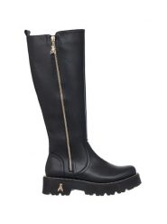 Patrizia Pepe Skórzane kozaki w kolorze czarnym rozmiar: 38. Czarne kozaki damskie Patrizia Pepe, bez obcasa. Za 478.62 zł.