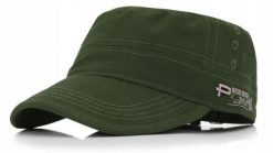 Męska, Wiosenno-Letnia Czapka Patrolówka - Pako Jeans - Ciemna Zieleń. Zielone czapki męskie Pako Jeans, na lato, bez wzorów, z bawełny. Za 75.00 zł.