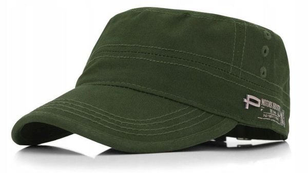 Męska, Wiosenno-Letnia Czapka Patrolówka - Pako Jeans - Ciemna Zieleń. Zielone czapki męskie Pako Jeans, na lato, bez wzorów, z bawełny. Za 75.00 zł.