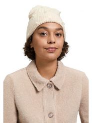 CARTOON Czapka beanie w kolorze kremowym rozmiar: onesize. Brązowe czapki zimowe damskie Cartoon, z materiału. Za 73.93 zł.