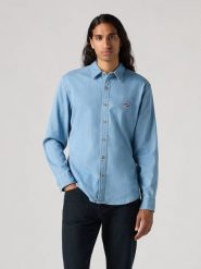 Levi's Koszula dżinsowa - Slim fit - w kolorze błękitnym rozmiar: XXL. Niebieskie koszule męskie Levi's, s, bez wzorów, z bawełny, bez kołnierzyka, bez ramiączek. Za 129.75 zł.