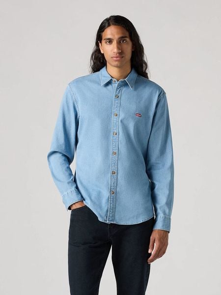 Levi's Koszula dżinsowa - Slim fit - w kolorze błękitnym rozmiar: S. Niebieskie koszule męskie Levi's, s, bez wzorów, z bawełny, bez kołnierzyka, bez ramiączek. Za 104.95 zł.