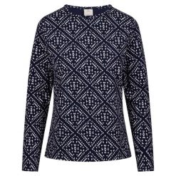 Wzorzysta Bluzka Z Długim Rękawem Dla Kobiet Daniela. Niebieskie bluzki damskie Trespass, bez wzorów, sportowe, bez kołnierzyka, bez ramiączek. Za 108.99 zł.