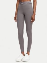 Guess Legginsy V5BB06 K1942 Szary Slim Fit. Szare legginsy damskie Guess, xs, z aplikacjami, z syntetyku. Za 264.99 zł.