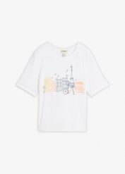 T-shirt z mieszanki wiskozy. Białe t-shirty damskie bonprix, bez wzorów, z wiskozy, bez kołnierzyka. Za 44.99 zł.