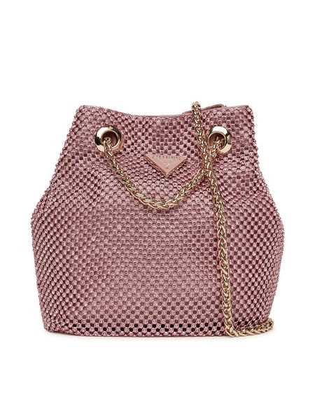 Guess Torebka Zalina Mini HWRP93 50750 Różowy. Czerwone torebki klasyczne damskie Guess, z aplikacjami, z syntetyku, wizytowe, bez kołnierzyka, bez ramiączek. Za 389.99 zł.