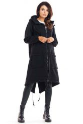 Czarna Ciepła Bluza Typu Parka. Czarne bluzy bez kaptura damskie Infinite You, l, z bawełny. Za 244.90 zł.