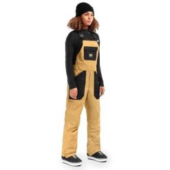 Spodnie snowboardowe z szelkami damskie Maple-W. Brązowe spodnie materiałowe damskie SIROKO, bez wzorów, z materiału, sportowe. Za 467.00 zł.