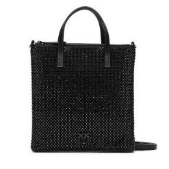 Torebka PINKO. Czarne shopper bag damskie Pinko, bez wzorów, bez dodatków. Za 819.99 zł.