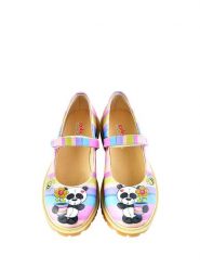 Goby Baleriny w kolorze różowo-fioletowym ze wzorem rozmiar: 38. Różowe baleriny damskie Goby, bez wzorów, ze skóry, bez obcasa. Za 236.61 zł.