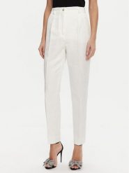 Dolce&Gabbana Spodnie materiałowe FTAM2T FJTBV Biały Regular Fit. Białe spodnie materiałowe damskie Dolce&Gabbana, bez wzorów, z bawełny. Za 4,299.00 zł.