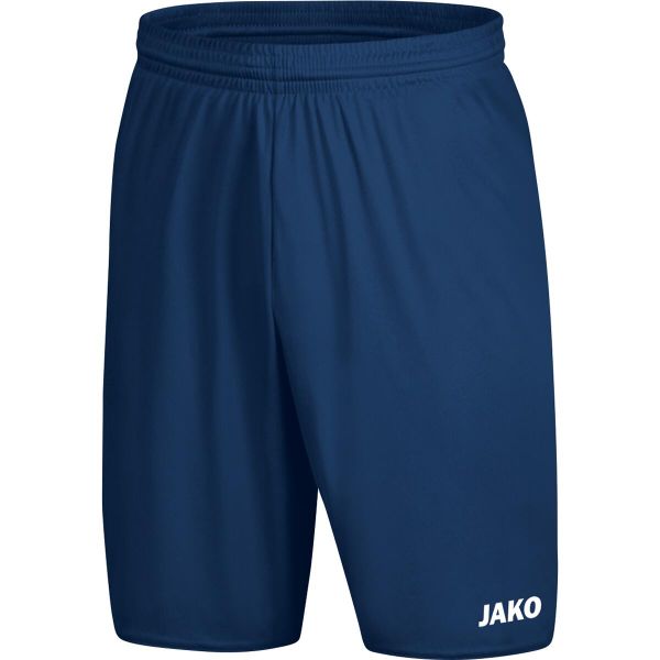 Szorty Jako Manchester 2.0. Niebieskie szorty damskie Jako, bez wzorów, z materiału, sportowe. Za 131.50 zł.