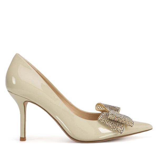 Szpilki Eva Minge. Białe szpilki Eva Minge, bez wzorów, bez obcasa. Za 429.99 zł.