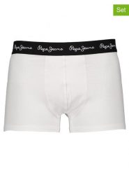 Pepe Jeans Bokserki (3 pary) w kolorze czarnym, szarym i białym rozmiar: M. Białe bokserki męskie Pepe Jeans, bez wzorów, z jeansu. Za 83.42 zł.