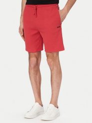 BOSS Szorty sportowe Waffle 50535884 Czerwony Regular Fit. Czerwone szorty męskie Boss, m, z bawełny. Za 229.99 zł.