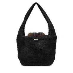 Torebka Barbour. Czarne torebki klasyczne damskie Barbour, bez wzorów, bez dodatków. Za 349.99 zł.