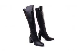BIOECO BY ARKA 7619 0308+1314 czarny, kozaki damskie. Czarne kozaki damskie Bioeco by Arka, ze skóry, bez obcasa, na obcasie. Za 629.90 zł.