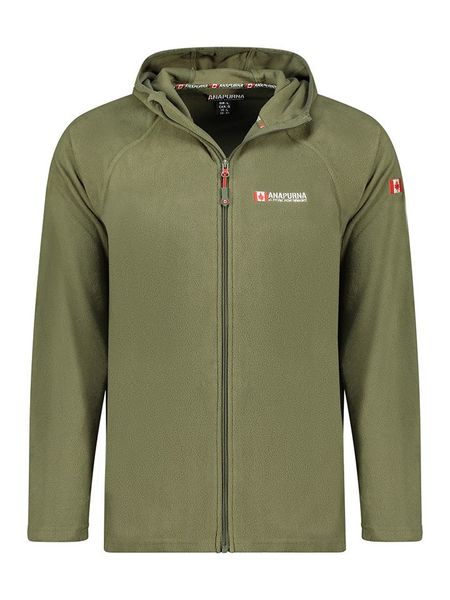 ANAPURNA Kurtka polarowa "Tugoodana" w kolorze khaki rozmiar: M. Brązowe kurtki męskie ANAPURNA, m, bez wzorów, z polaru, bez kaptura. Za 69.75 zł.
