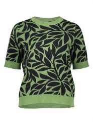 TAIFUN Sweter w kolorze zielono-czarnym rozmiar: 46. Zielone swetry klasyczne damskie Taifun, z bawełny, bez kołnierzyka. Za 161.34 zł.