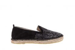 Espadryle Bayla-115 107601 Serraje Negro, Czarny, Skóra naturalna - 36. Czarne espadryle damskie Bayla, bez wzorów, z materiału, bez obcasa. W wyprzedaży za 62.10 zł.