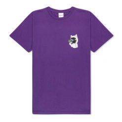 Koszulka T-shirt Rip n Dip Seeling Eye fioletowa. Fioletowe t-shirty męskie RIPNDIP, bez wzorów, bez kołnierzyka. Za 232.65 zł.