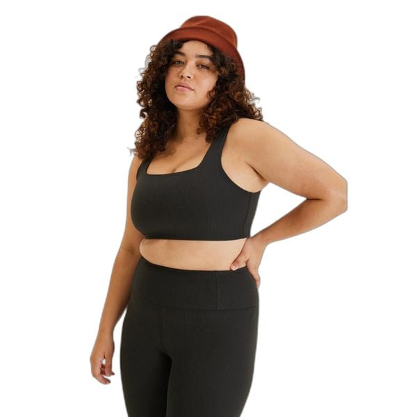 Biustonosz dla kobiet Girlfriend Collective Rib Tommy. Czarne biustonosze GIRLFRIEND COLLECTIVE, bez wzorów. Za 268.00 zł.