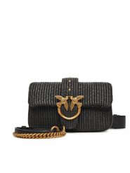 PINKO Torebka Love One Mini Slouchy Fl PE 25 PLTT 104340 A2CF Czarny. Czarne torebki klasyczne damskie Pinko, bez wzorów, z tworzywa sztucznego, bez dodatków. Za 739.99 zł.