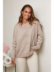Soft Cashmere Sweter w kolorze karmelowym rozmiar: 38/40. Brązowe swetry klasyczne damskie Soft Cashmere, bez kołnierzyka. Za 92.21 zł.