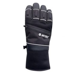 Rękawiczki Baksa. Czarne rękawiczki damskie Hi-tec, na zimę, bez wzorów. Za 165.99 zł.