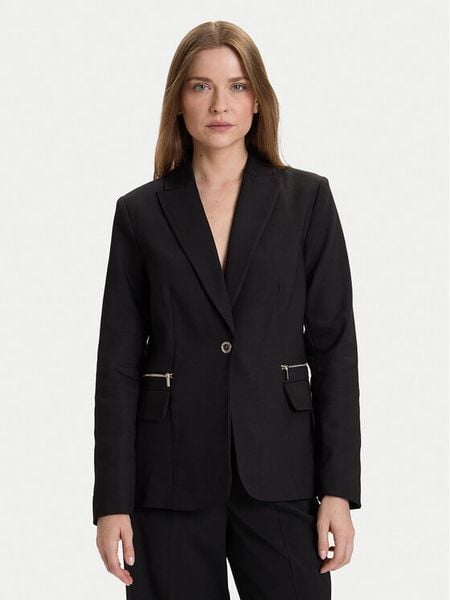 Morgan Marynarka 242-VBEKA.F Czarny Regular Fit. Czarne marynarki i żakiety damskie Morgan, bez wzorów, z syntetyku. Za 279.99 zł.
