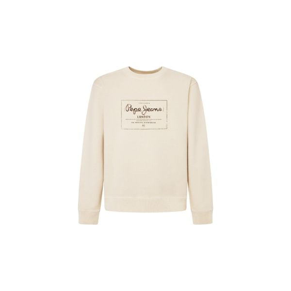 Bluza Pepe Jeans Simon. Białe bluzy bez kaptura męskie Pepe Jeans, m, z jeansu. W wyprzedaży za 260.95 zł.