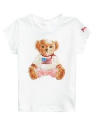 Polo Ralph Lauren T-Shirt 310844732001 Biały Regular Fit. Białe koszulki dziewczęce Polo Ralph Lauren, m, bez wzorów, z bawełny, bez ramiączek. Za 219.99 zł.