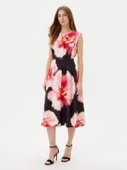DKNY Sukienka koktajlowa DD5H2J04 Czarny Regular Fit. Czarne sukienki damskie DKNY, bez wzorów, z syntetyku, wizytowe, bez kołnierzyka, bez ramiączek. Za 539.99 zł.