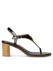 LAUREN RALPH LAUREN Sandały Westcott Ii 802904280001 Czarny. Czarne sandały damskie Lauren Ralph Lauren, bez wzorów, ze skóry, bez obcasa, na słupku. Za 689.99 zł.