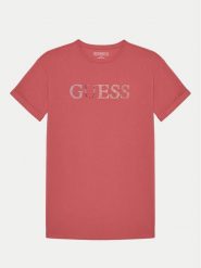 Guess T-Shirt J5GI38 J1314 Pomarańczowy Regular Fit. Brązowe koszulki dziewczęce Guess, z aplikacjami, z bawełny, bez ramiączek. Za 79.99 zł.