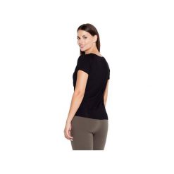Bluzka K446 Czarny. Czarne bluzki damskie Katrus, xl, bez wzorów, z wiskozy, bez kołnierzyka, bez ramiączek. Za 89.00 zł.