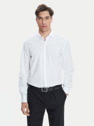 HUGO Koszula C-Jason 50293691 Biały Slim Fit. Białe koszule męskie Hugo, m, bez wzorów, z bawełny, bez kołnierzyka, bez ramiączek. Za 279.99 zł.
