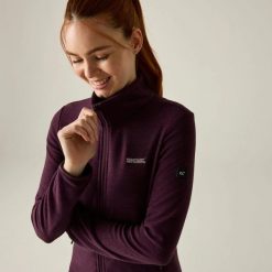 Damska bluza polarowa Harrow z zamkiem błyskawicznym. Fioletowe bluzy bez kaptura damskie Regatta, l, z materiału. Za 159.50 zł.