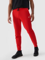 4F Spodnie dresowe joggery męskie - czerwone 3XL. Czerwone spodnie dresowe męskie 4f, bez wzorów, z bawełny. Za 149.99 zł.