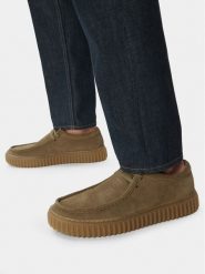 Clarks Półbuty Torhill Lo 26187378 Khaki. Brązowe półbuty męskie Clarks, ze skóry, bez zapięcia. Za 466.99 zł.