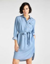 LEE ESSENTIAL DRESS DAMSKA SUKIENKA SUMMER BLUE L50EIINJ 112111309. Niebieskie sukienki damskie Lee, l, bez wzorów, bez kołnierzyka, bez ramiączek. Za 209.99 zł.