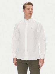 Tommy Hilfiger Koszula MW0MW40716 Biały Regular Fit. Białe koszule męskie Tommy Hilfiger, l, bez wzorów, z bawełny, bez kołnierzyka, bez ramiączek. Za 309.99 zł.